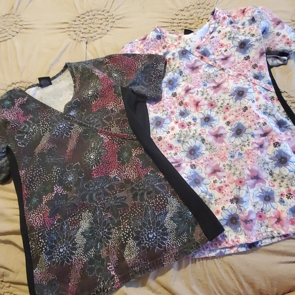 Set of scrub tops